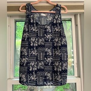 Blue Bandana Pattern Tank